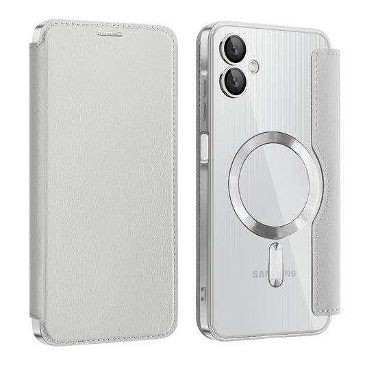 MagSafe-Hülle für Samsung Galaxy A06 A065, Techsuit, SmartMag Book, Grau