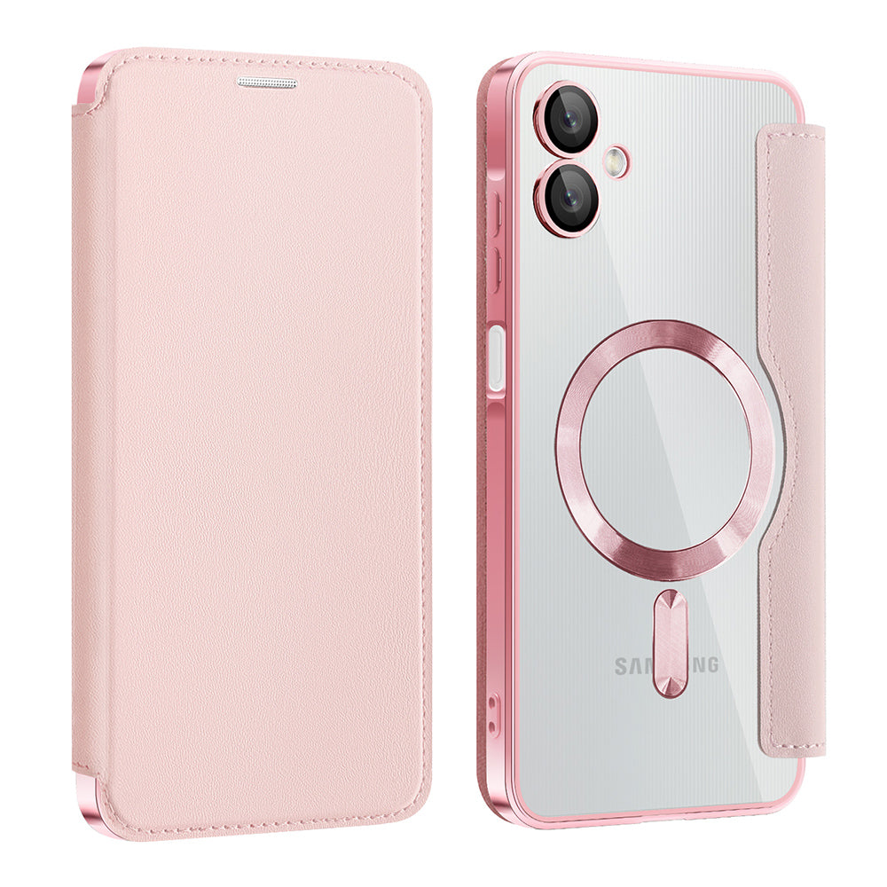 MagSafe Case for Samsung Galaxy A06 A065, Techsuit, SmartMag Book, Pink