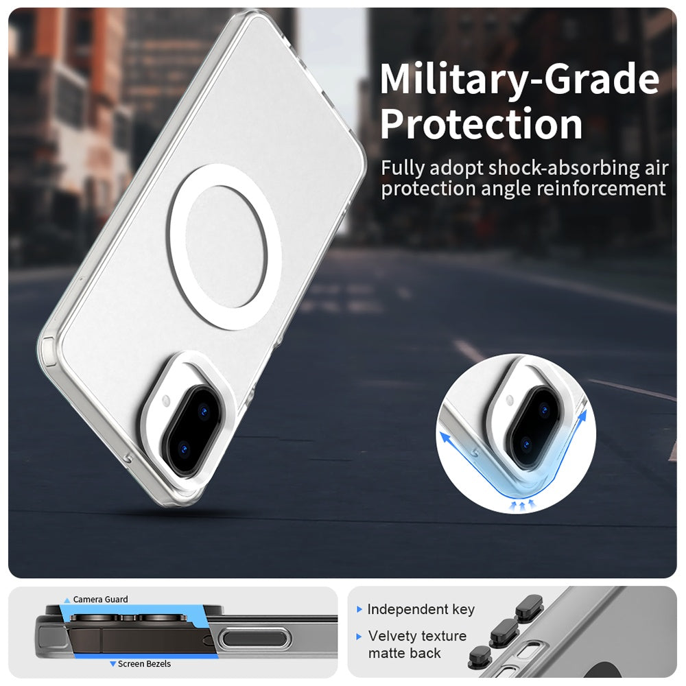 MagSafe-Hülle für Samsung Galaxy A07 4G A075, Techsuit, CandyCase, Weiß