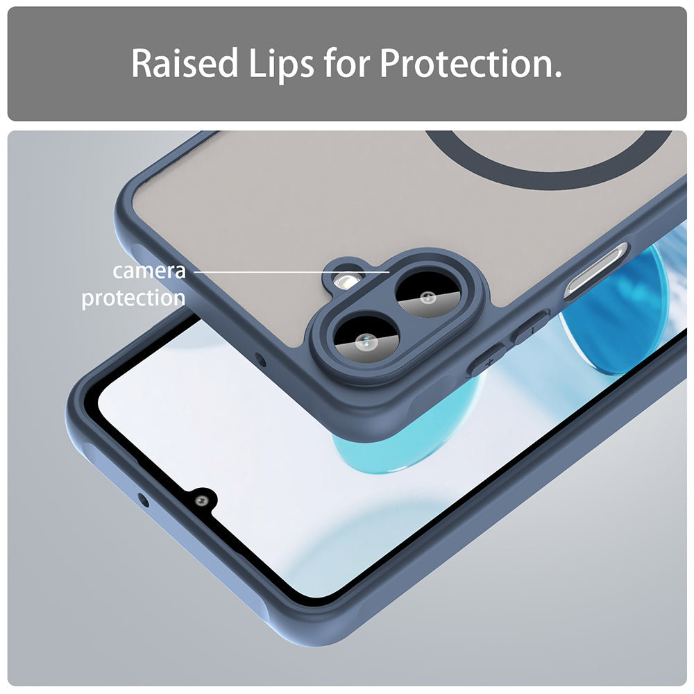 MagSafe-Hülle für Samsung Galaxy A07 4G A075, Techsuit, HaloFrost II, Marineblau