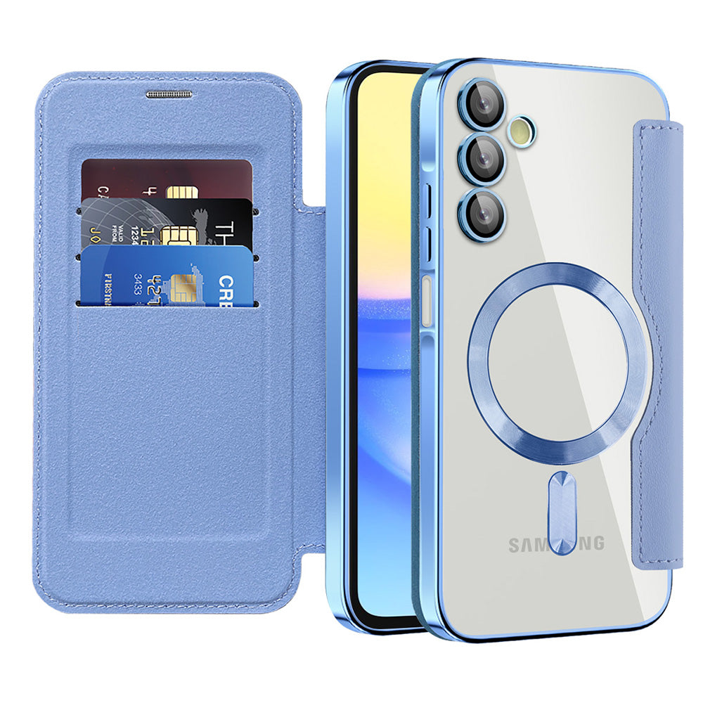 MagSafe-Hülle für Samsung Galaxy A15 5G A156 / A15 A155, Techsuit, SmartMag Book, Blau