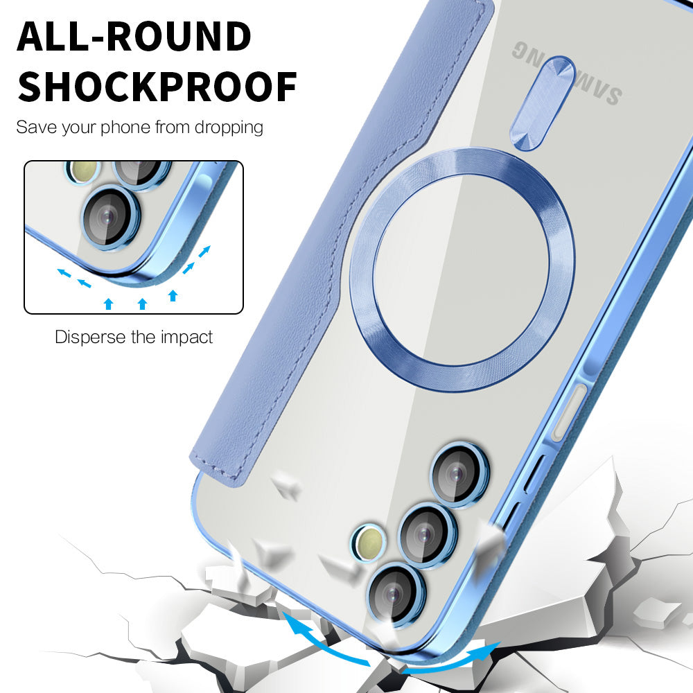 MagSafe-Hülle für Samsung Galaxy A15 5G A156 / A15 A155, Techsuit, SmartMag Book, Blau