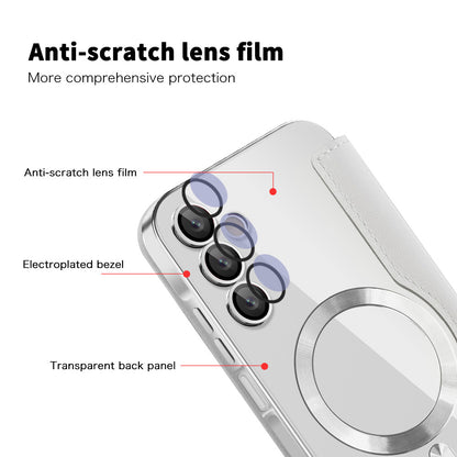 MagSafe-Hülle für Samsung Galaxy A15 5G A156 / A15 A155, Techsuit, SmartMag Book, Grau