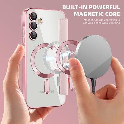 MagSafe-Hülle für Samsung Galaxy A15 5G A156 / A15 A155, Techsuit, SmartMag Book, Rosa