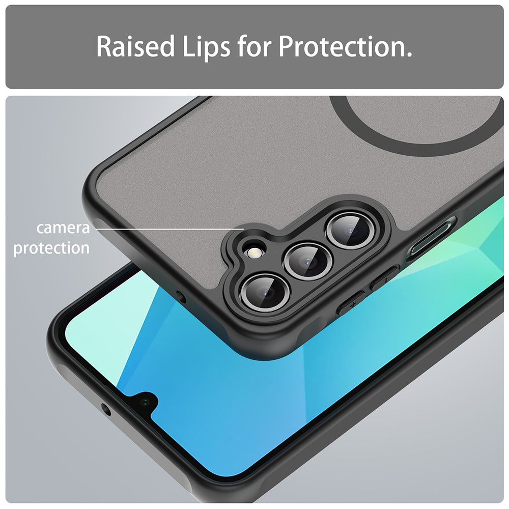 MagSafe-Hülle für Samsung Galaxy A16 5G A166 / A16 4G A165, Techsuit, HaloFrost II, Schwarz