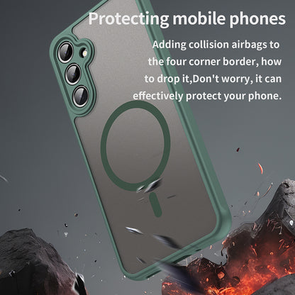 MagSafe Case for Samsung Galaxy A16 5G A166 / A16 4G A165, Techsuit, HaloFrost II, Green