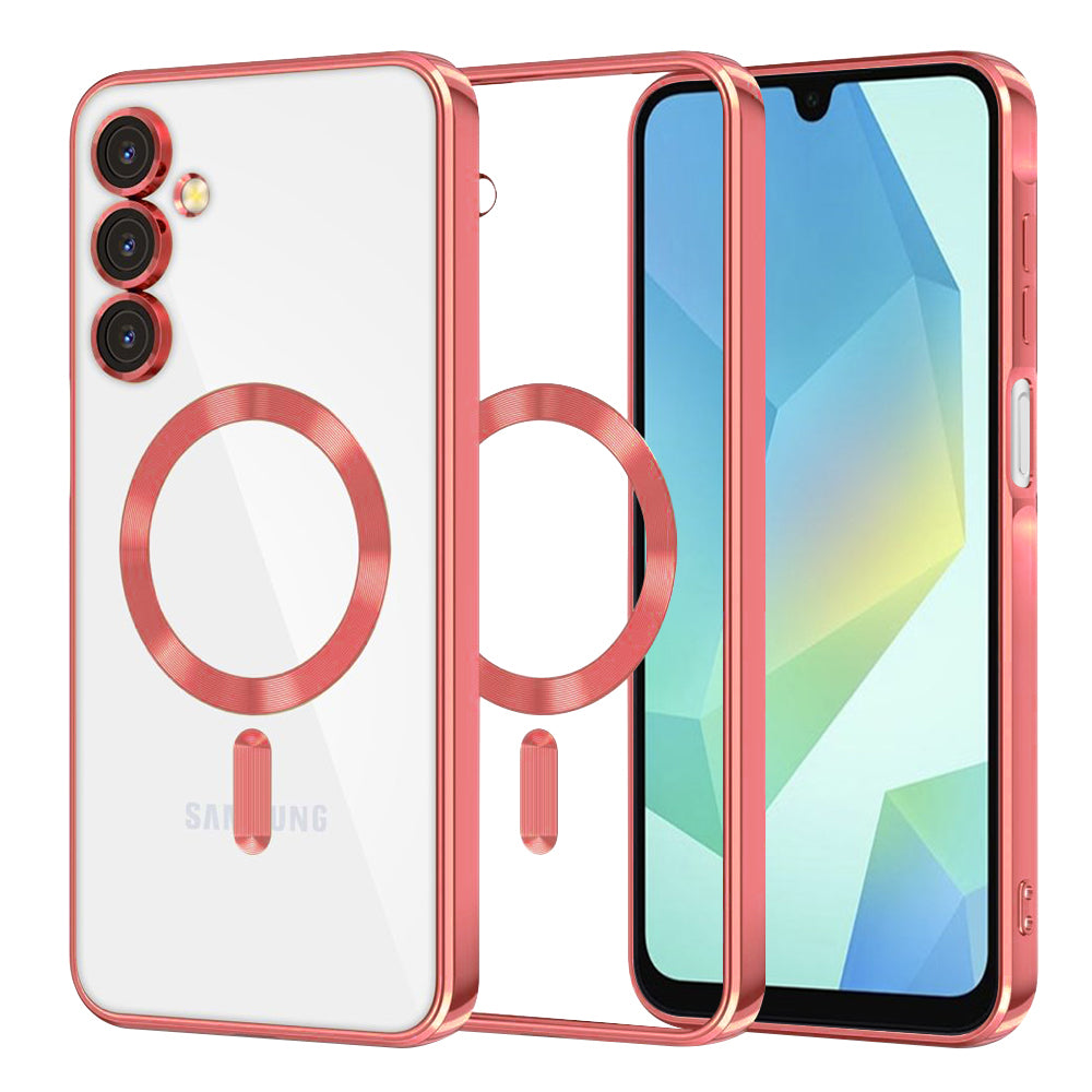 MagSafe Case for Samsung Galaxy A16 5G A166 / A16 4G A165, Techsuit, Luxury Crystal, Red