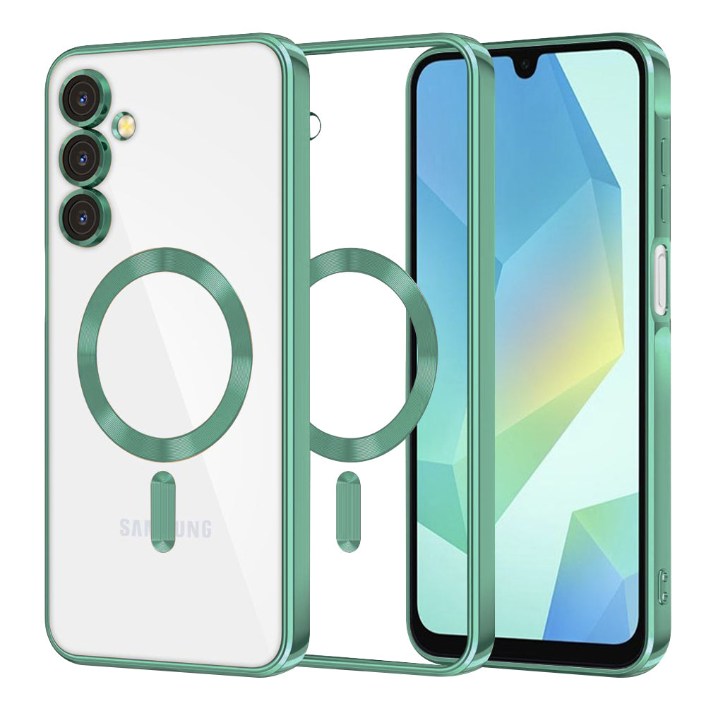 MagSafe-Hülle für Samsung Galaxy A16 5G A166 / A16 4G A165, Techsuit, Luxury Crystal, Hellgrün
