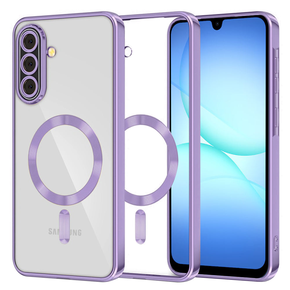MagSafe-Hülle für Samsung Galaxy A17 4G / A17 5G, Techsuit, Luxury Crystal, Hellviolett