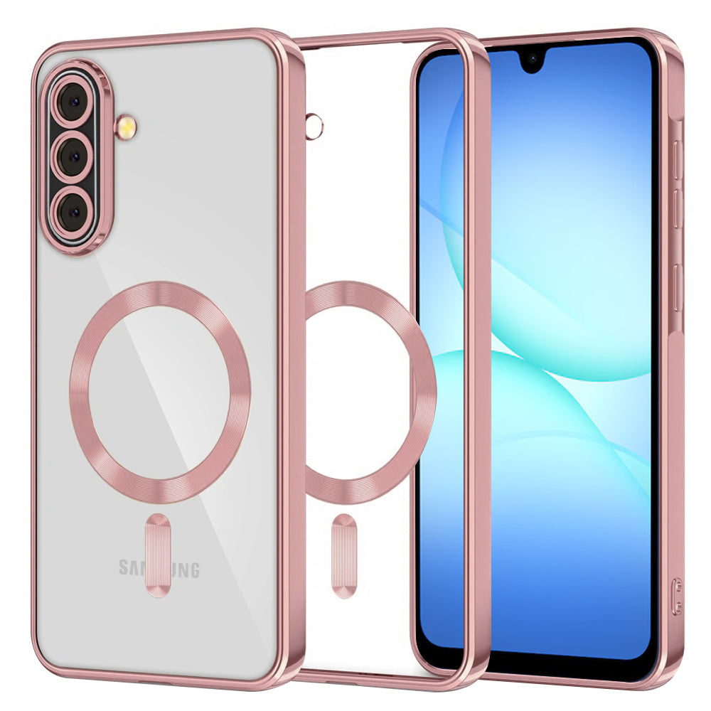 MagSafe-Hülle für Samsung Galaxy A17 4G / A17 5G, Techsuit, Luxury Crystal, Rosa
