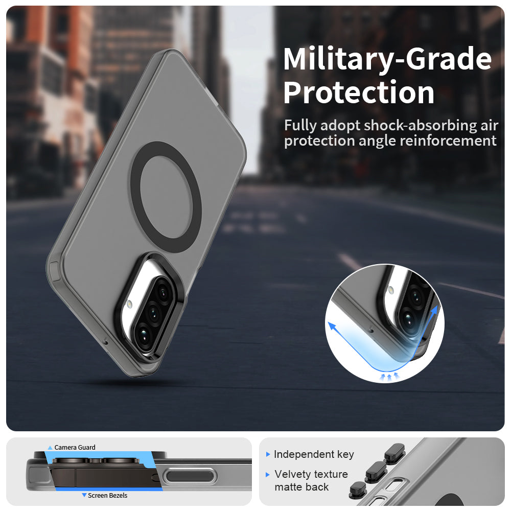 MagSafe-Hülle für Samsung Galaxy A26 A266, Techsuit, CandyCase, Schwarz