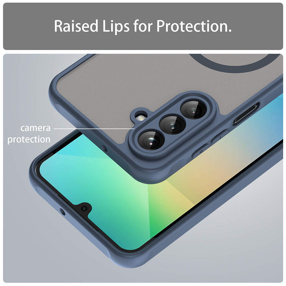 MagSafe-Hülle für Samsung Galaxy A26 A266, Techsuit, HaloFrost II, Marineblau