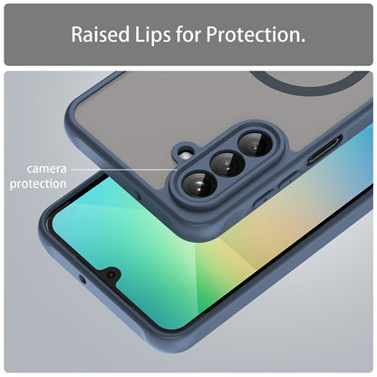 MagSafe-Hülle für Samsung Galaxy A26 A266, Techsuit, HaloFrost II, Marineblau