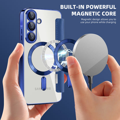 MagSafe-Hülle für Samsung Galaxy A26 A266, Techsuit, SmartMag Book, Blau