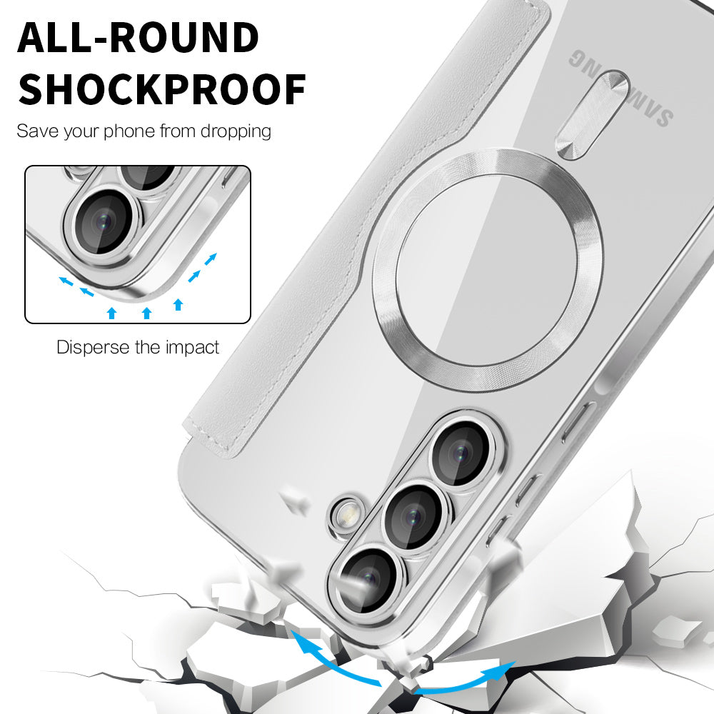 MagSafe-Hülle für Samsung Galaxy A26 A266, Techsuit, SmartMag Book, Grau