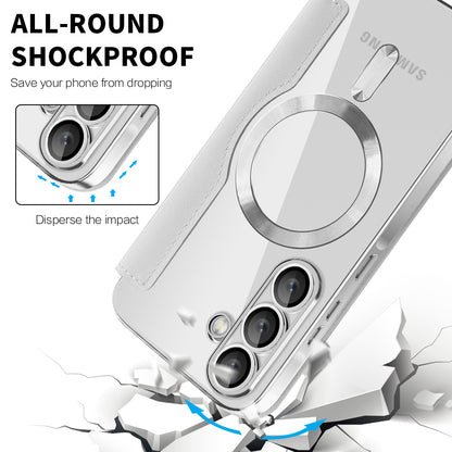MagSafe-Hülle für Samsung Galaxy A26 A266, Techsuit, SmartMag Book, Grau