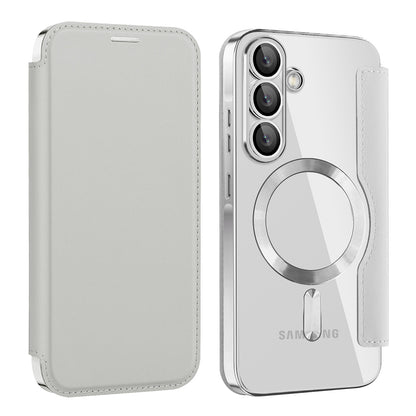 MagSafe-Hülle für Samsung Galaxy A26 A266, Techsuit, SmartMag Book, Grau