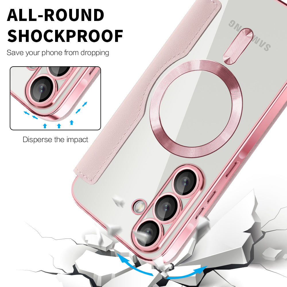 MagSafe-Hülle für Samsung Galaxy A26 A266, Techsuit, SmartMag Book, Rosa