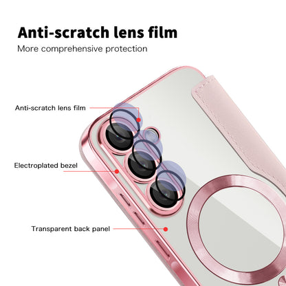 MagSafe-Hülle für Samsung Galaxy A26 A266, Techsuit, SmartMag Book, Rosa