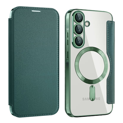 MagSafe-Hülle für Samsung Galaxy A26 A266, Techsuit, SmartMag Book, Grün