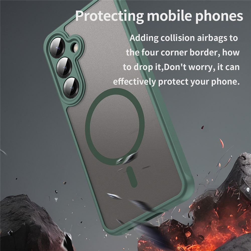MagSafe-Hülle für Samsung Galaxy A27 5G, Techsuit, HaloFrost II, Grün