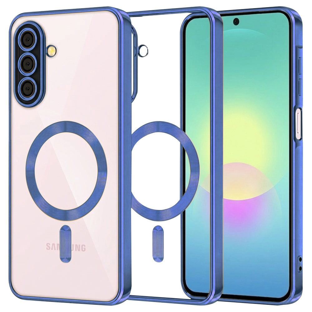 MagSafe-Hülle für Samsung Galaxy A27 5G, Techsuit, Luxury Crystal, Dunkelblau