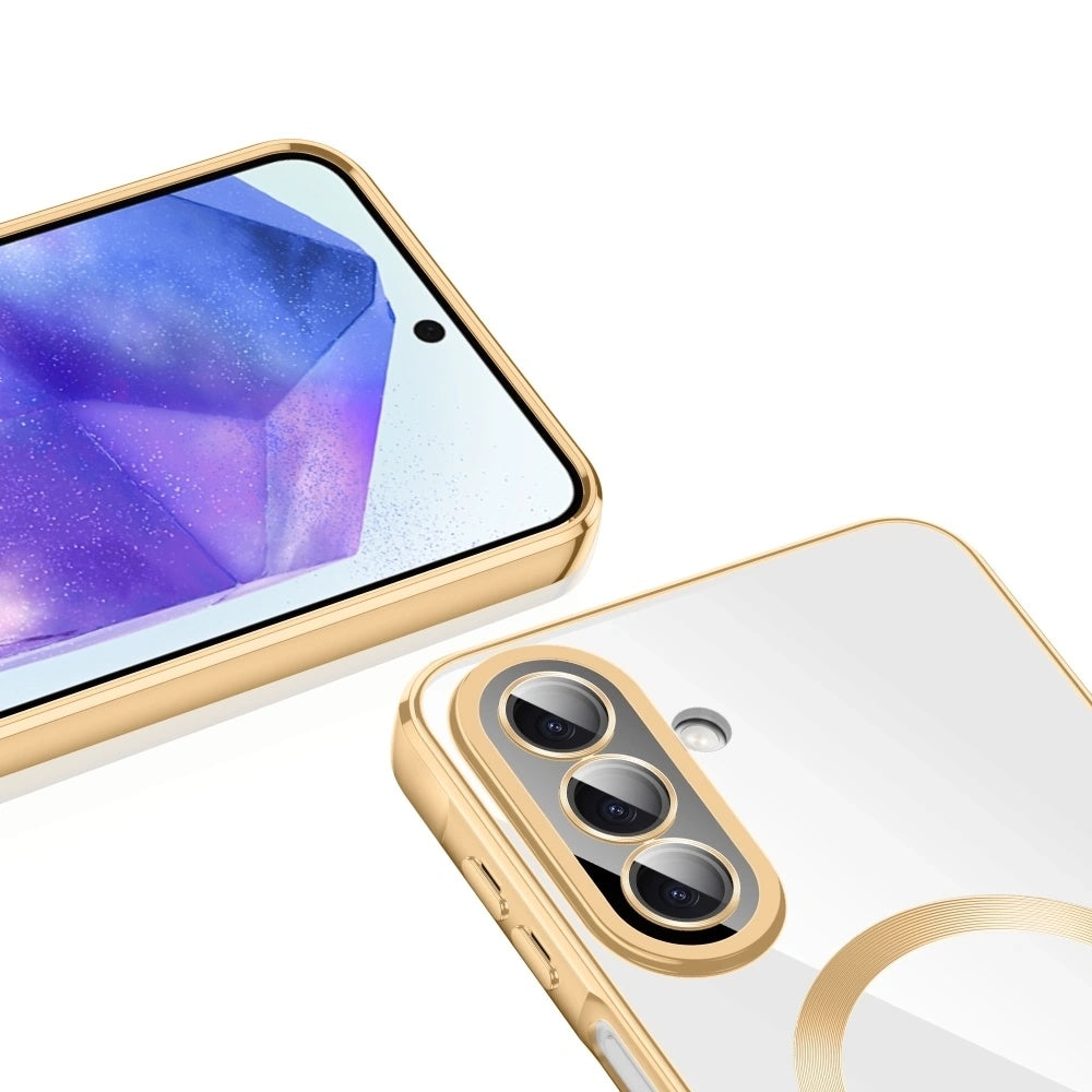 MagSafe Case for Samsung Galaxy A27 5G, Techsuit, Luxury Crystal, Silver