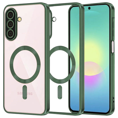 MagSafe-Hülle für Samsung Galaxy A27 5G, Techsuit, Luxury Crystal, Dunkelgrün