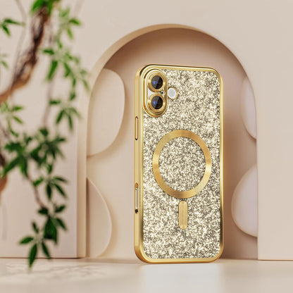 MagSafe-Hülle für Samsung Galaxy A27 5G, Techsuit, Luxury Glitter, Dunkelblau