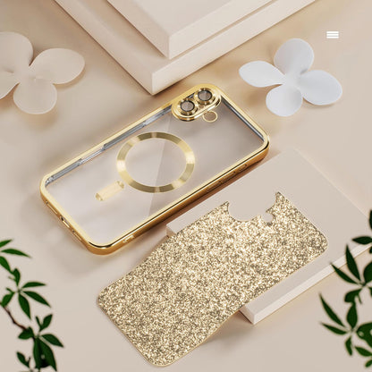 MagSafe-Hülle für Samsung Galaxy A27 5G, Techsuit, Luxury Glitter, Gold