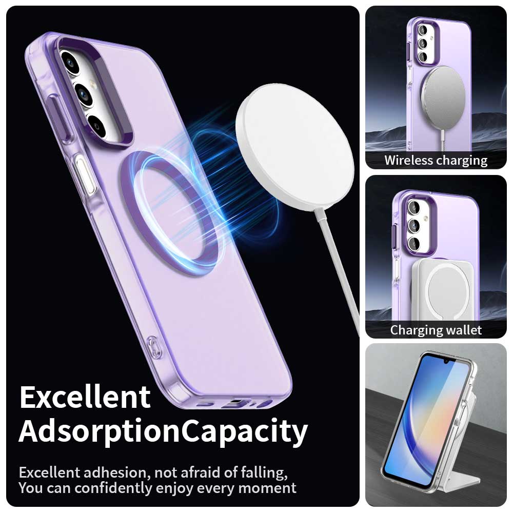 MagSafe-Hülle für Samsung Galaxy A35 5G A356, Techsuit, CandyCase, Lila