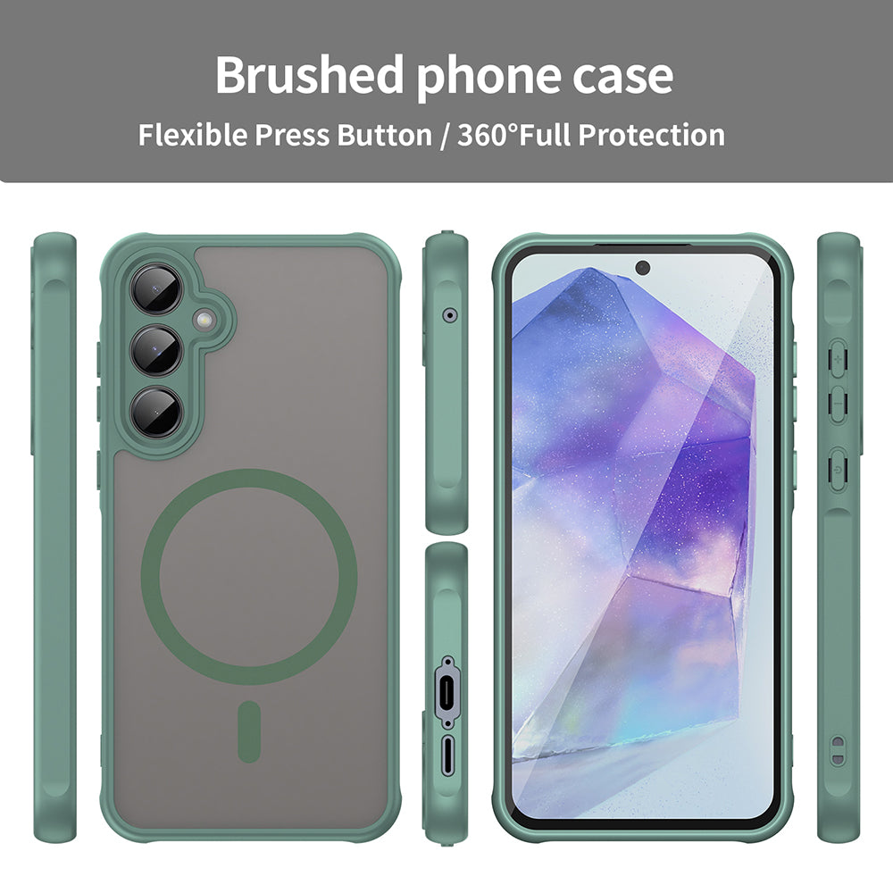 MagSafe-Hülle für Samsung Galaxy A35 5G A356, Techsuit, HaloFrost II, Grün
