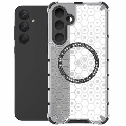 MagSafe-Hülle für Samsung Galaxy A35 5G A356, Techsuit, HoneyComb Shield, Weiß