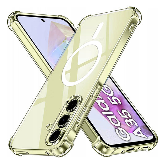 MagSafe-Hülle für Samsung Galaxy A35 5G A356, Techsuit, stoßfest, transparent