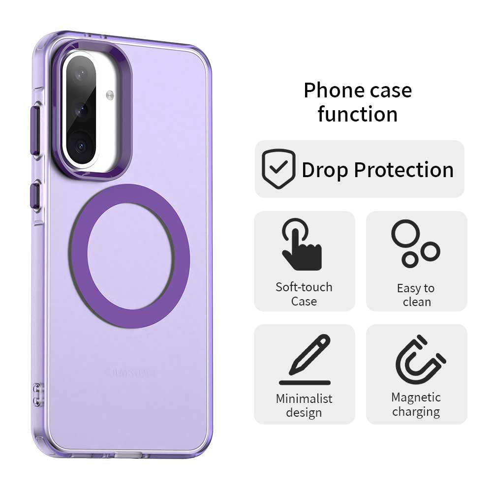 MagSafe-Hülle für Samsung Galaxy A36 A366, Techsuit, CandyCase, Lila