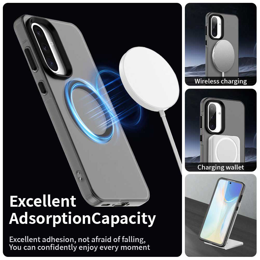 MagSafe-Hülle für Samsung Galaxy A36 A366, Techsuit, CandyCase, Schwarz