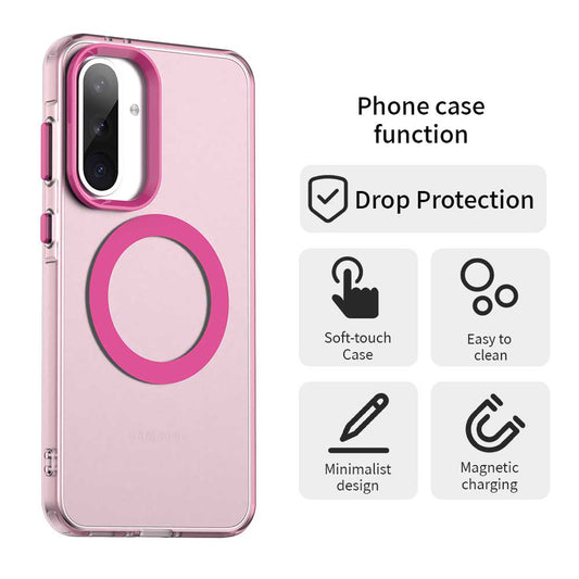 MagSafe-Hülle für Samsung Galaxy A36 A366, Techsuit, CandyCase, Rosa