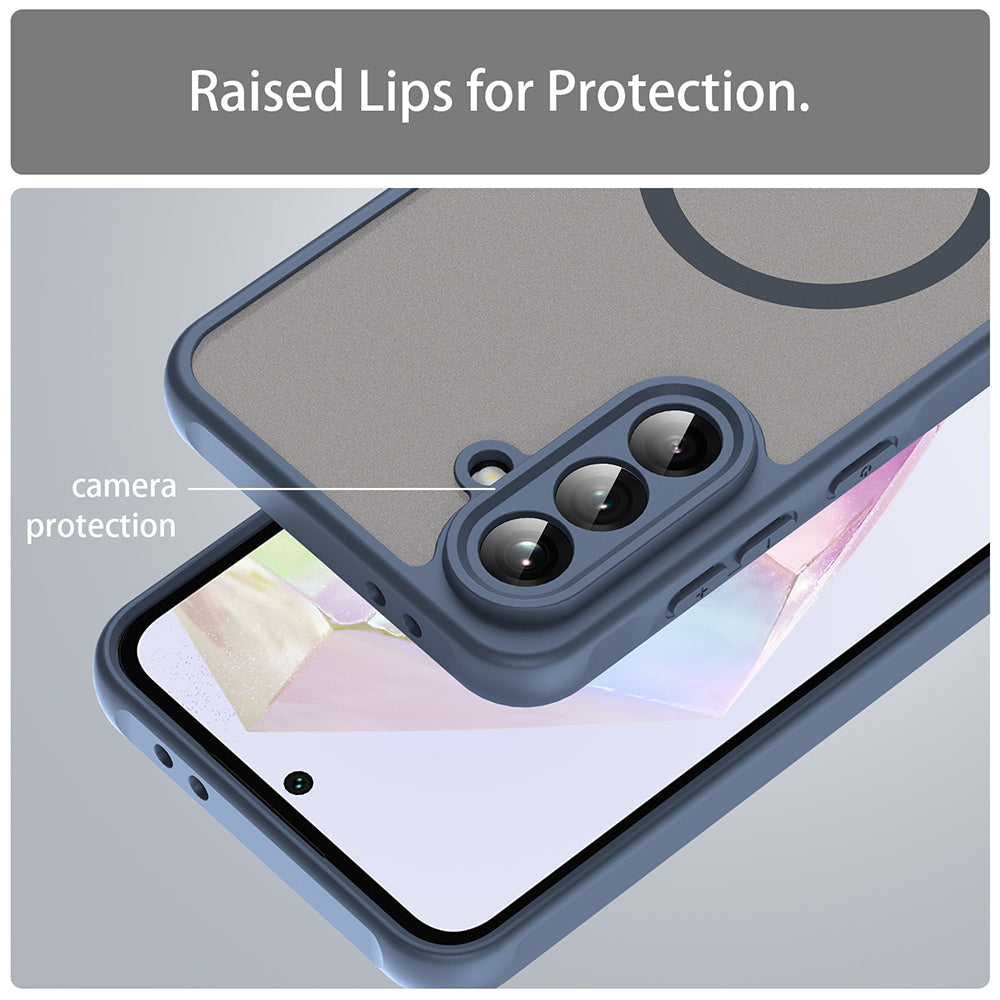 MagSafe-Hülle für Samsung Galaxy A36 A366, Techsuit, HaloFrost II, Marineblau