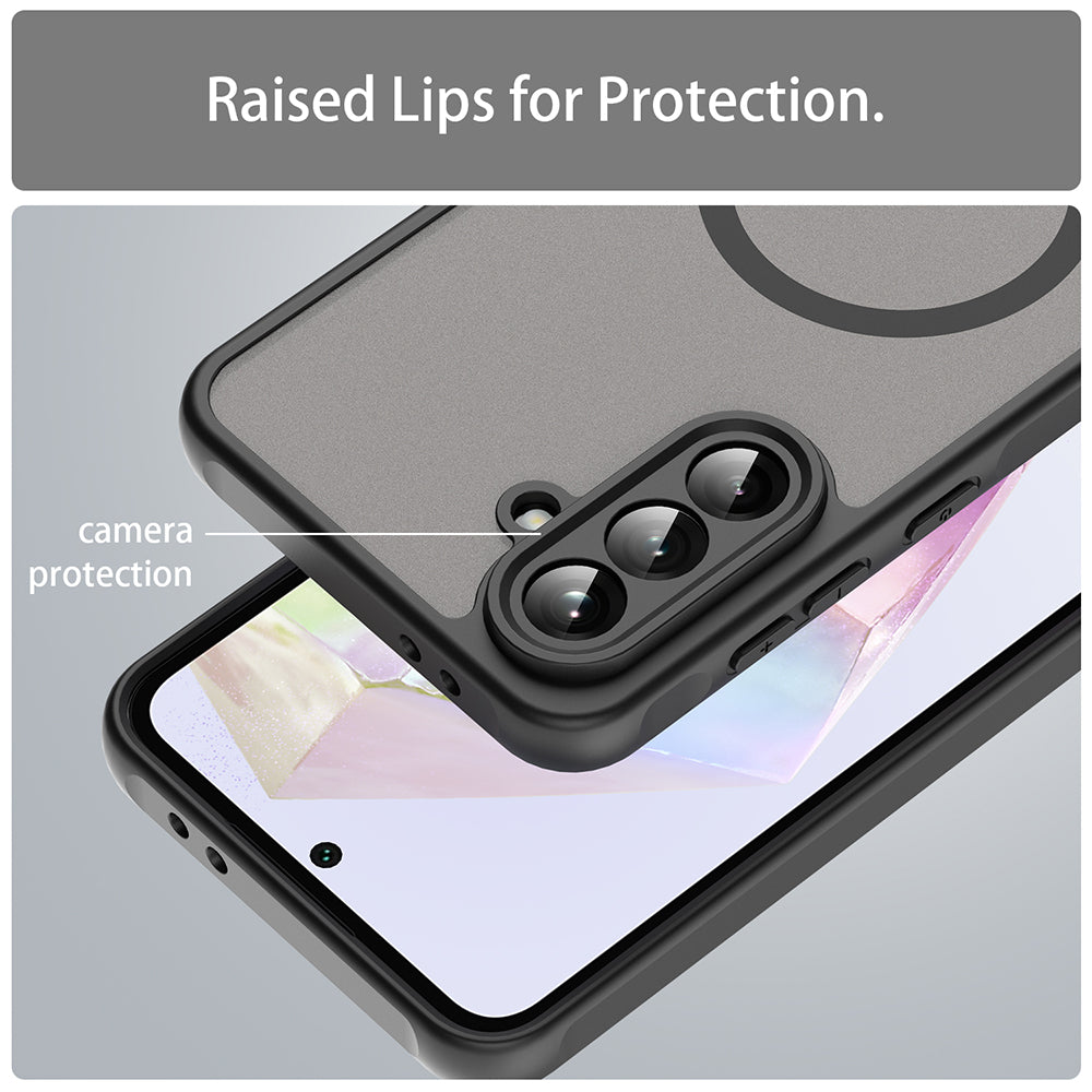 MagSafe-Hülle für Samsung Galaxy A36 A366, Techsuit, HaloFrost II, Schwarz