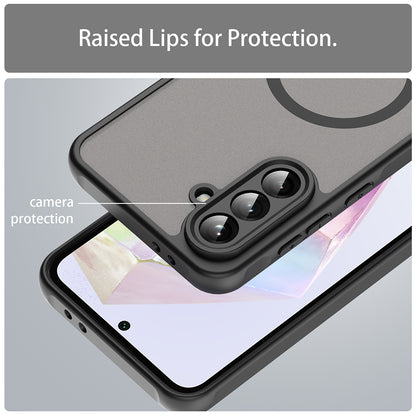 MagSafe-Hülle für Samsung Galaxy A36 A366, Techsuit, HaloFrost II, Schwarz