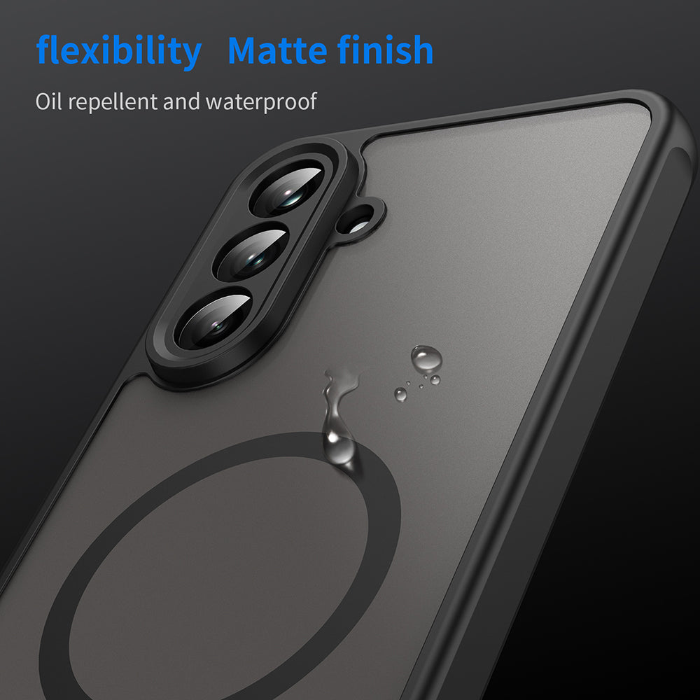 MagSafe-Hülle für Samsung Galaxy A36 A366, Techsuit, HaloFrost II, Schwarz