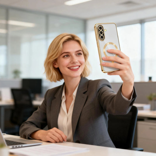 MagSafe-Hülle für Samsung Galaxy A37 5G, Techsuit, Luxury Crystal, Dunkelblau