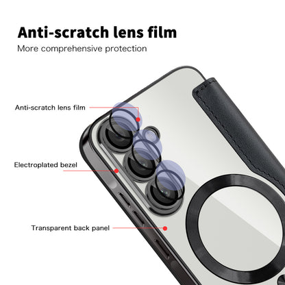 MagSafe Case for Samsung Galaxy A37 5G, Techsuit, SmartMag Book, Black