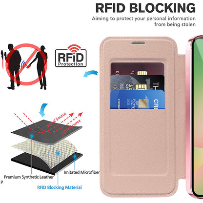 MagSafe Case for Samsung Galaxy A37 5G, Techsuit, SmartMag Book, Pink