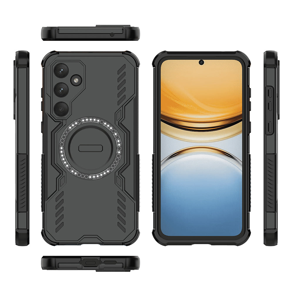 MagSafe-Hülle für Samsung Galaxy A55 5G A556, Techsuit, ArmorMag, Schwarz