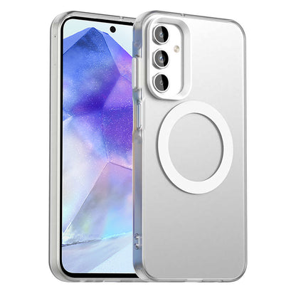 MagSafe-Hülle für Samsung Galaxy A55 5G A556, Techsuit, CandyCase, Weiß