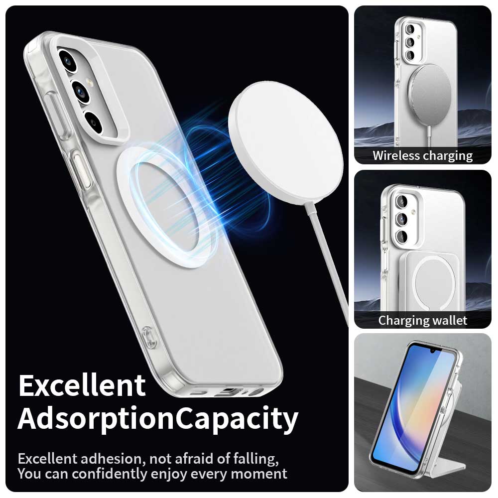 MagSafe-Hülle für Samsung Galaxy A55 5G A556, Techsuit, CandyCase, Weiß
