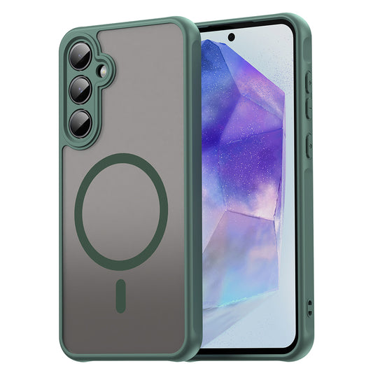 MagSafe-Hülle für Samsung Galaxy A55 5G A556, Techsuit, HaloFrost II, Grün