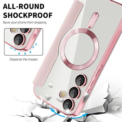 MagSafe Case for Samsung Galaxy A55 5G A556, Techsuit, SmartMag Book, Pink