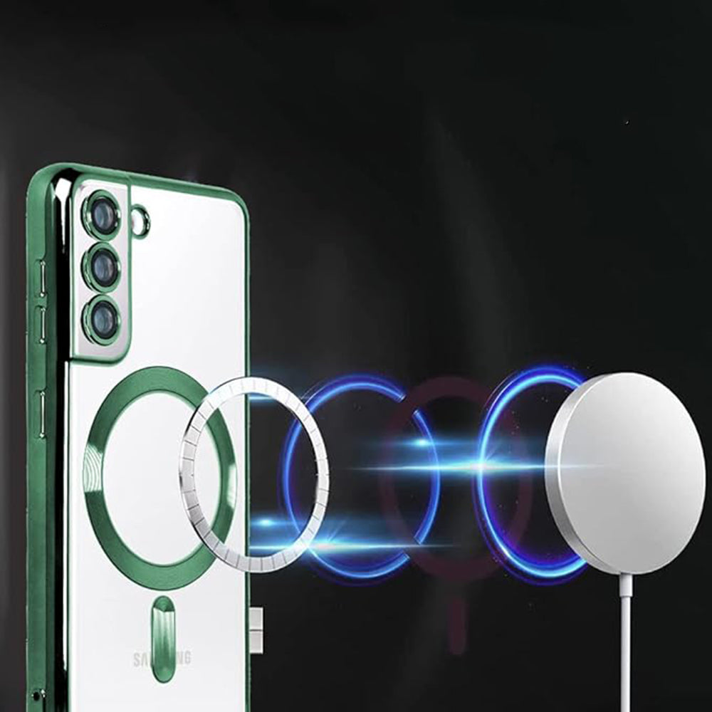 MagSafe-Hülle für Samsung Galaxy A56 A566 / A36 A366, Techsuit, Luxury Crystal, Hellgrün
